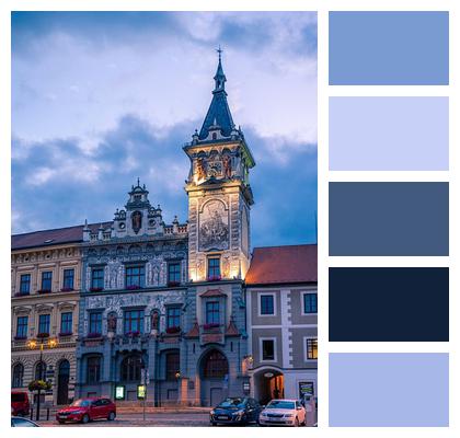 Sunset Czech Republic Town Hall Image